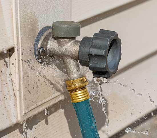 spring plumbing inspection - tesing outdoor faucets